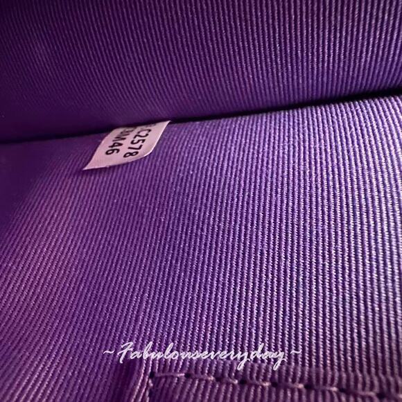 Coach Slim Crossbody Bag In Signature Canvas In Purple Iris Silver CBM46 NWT - Picture 7 of 7